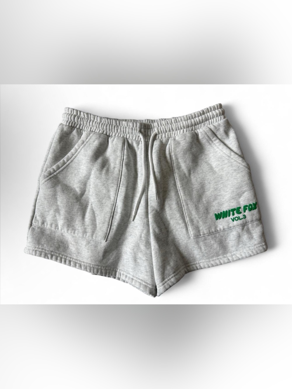 White Fox Boutique Offstage Lounge Shorts Light Gray Women’s- Size Medium